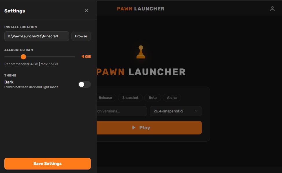 Pawn Launcher screenshot 2